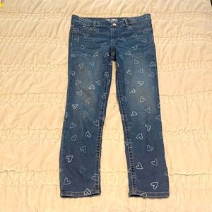Cute Heart Jeggings Jeans Leggings stretch pants Girls 10-12 plus
